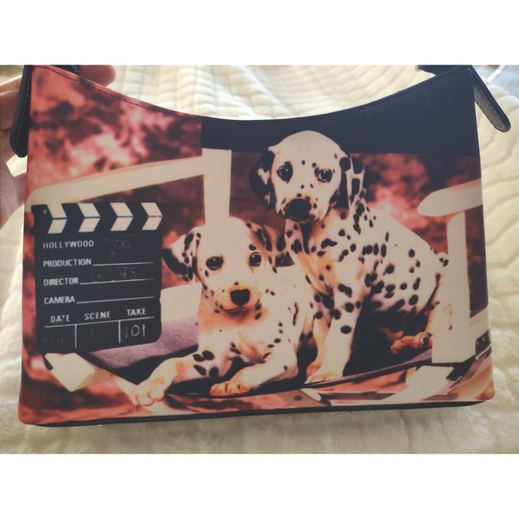NWT Y2K Dalmatian Puppy Hollywood Movie Theme Rhinestone Shoulder Bag Black - Picture 3 of 8